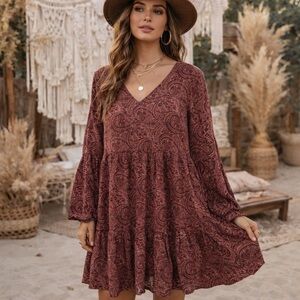 Lucky Brand Boho Babydoll Dress